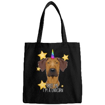 Discover Trust Me Im A Unicorns I Funny Rhodesian Ridgeback Bags