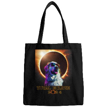 Discover Total Eclipse 4 08 24 Great Pyrenees Dog With Glasses Bags
