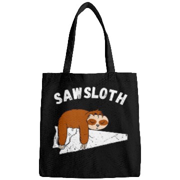 Discover Sloth Saw Carpenter Wood Working Carpentry Woodworker Bags