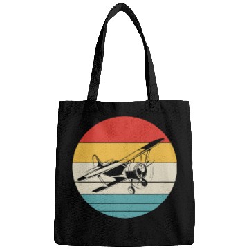 Discover Airplane Plane Pilot Aviation Flight Flying Retro Bags