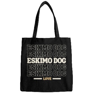 Discover vintages Eskimo Dog multi line dog lovers Bags