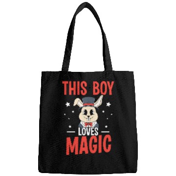 Discover This Boy Loves Magic Trick Sorcerer Wizard Magician Bags