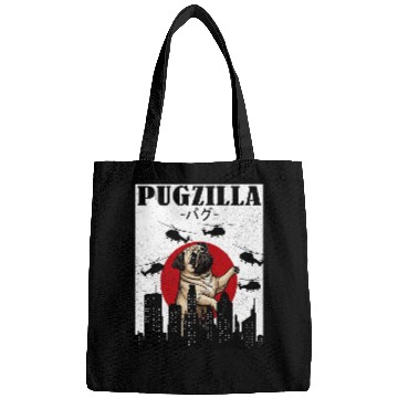 Discover Pug Funny Pug Owner Pugzilla Dog Lover Funny Bags