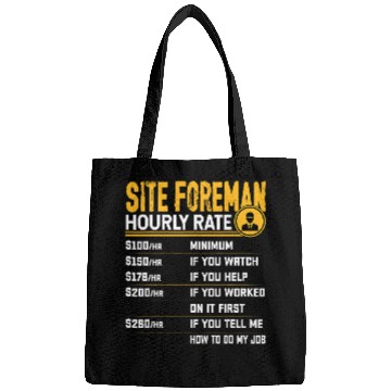Discover Site Foreman Hourly Rate Construction Work Supervisor Bags