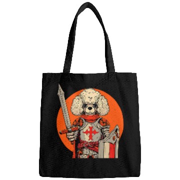 Discover Toy Poodle Knight Funny Dog Medieval Bags