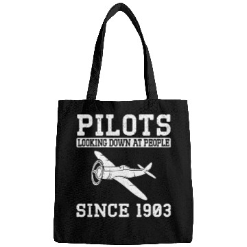Discover Airplane Pilot vintages Pilots Looking Down At People Since 1 Bags