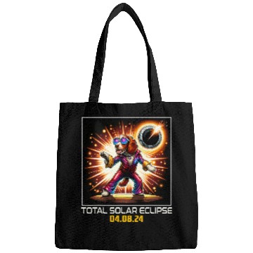 Discover Welsh Springer Spaniel Dog Dancing Disco Solar Eclipse 1 Bags