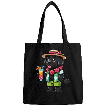 Discover Newfoundland Dog Hawaiian Funny Vacation Bags