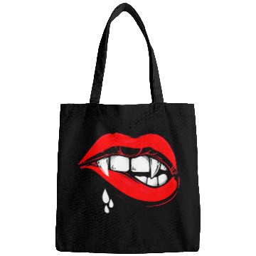 Discover Vampire Mouth Teeth lips Halloween Art Design Bags