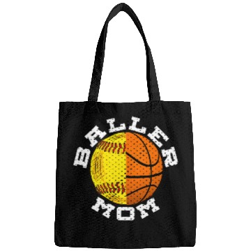 Discover Softball Basketball Player Funny Mom Bags