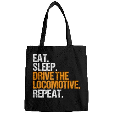 Discover Train Driver Locomotive Eat Sleep Railroad Engineer Bags
