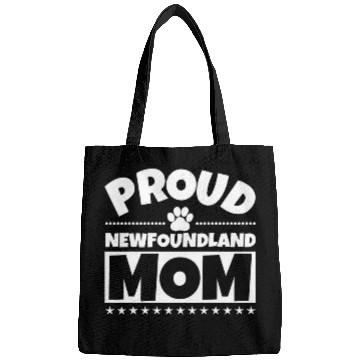 Discover Newfoundland Dog Mom Proud Funny Bags