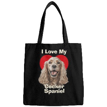 Discover I Love My Cocker Spaniel Puppy Dog Bags