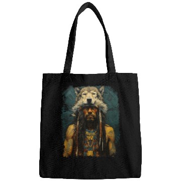 Discover wolfs Native American Man Bags