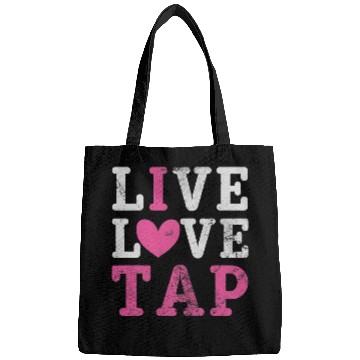 Discover Live Love Tap Dance Dancer Dancing Distressed Bags