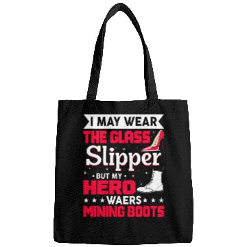 Discover My Hero Wears Mining Boots Coal Miner Wife Gift Bags