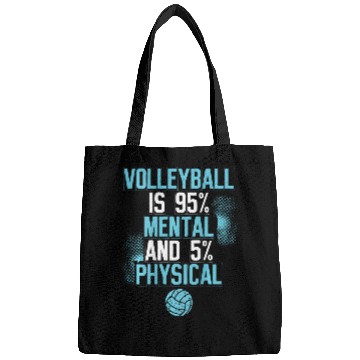 Discover Volleyball Is 95 Mental 5 Physical Volleyball Backprint Bags