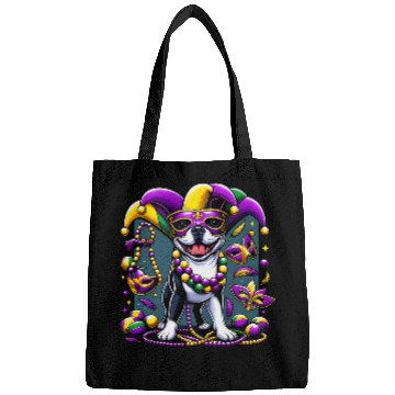 Discover Mardi Gras Boston Terrier Dog Bags