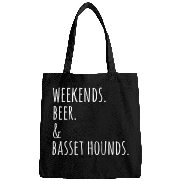 Discover Weekends Beer Basset Hound Dog Bags