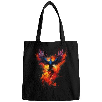 Discover Watercolor Flying Phoenix Bird Art Bags