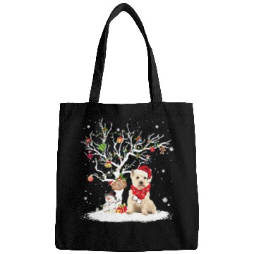 Discover Westie Winter Snow Tree Dog Christmas Winter Bags