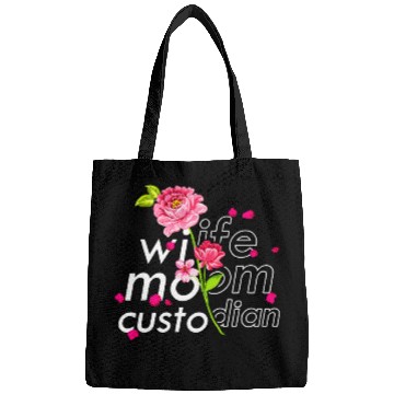 Discover Wife Mom Custodian Cute Mothers Day Floral Janitor Bags