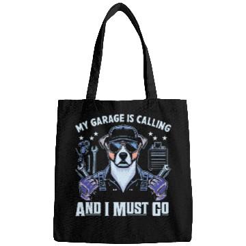 Discover My Garage Is Calling 2Auto Car Mechanic Handyman Funny Bags