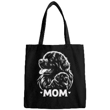 Discover Newfoundland Dog Mom Funny Graphic Tees Bags