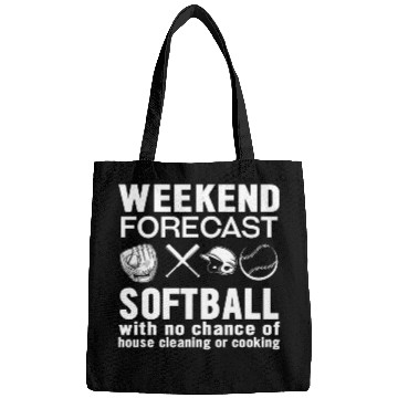 Discover Weekend Forecast Funny Softball Softball Player Gift Bags