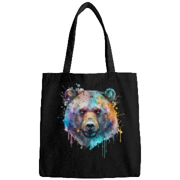 Discover Mobile phone case colourful bear brown bear watercolour painting Bags