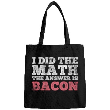 Discover Bacon Math Mathematician Math Student Bags