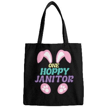 Discover One Hoppy Janitor Easter Bunny Funny Cleaner For Easter Bags