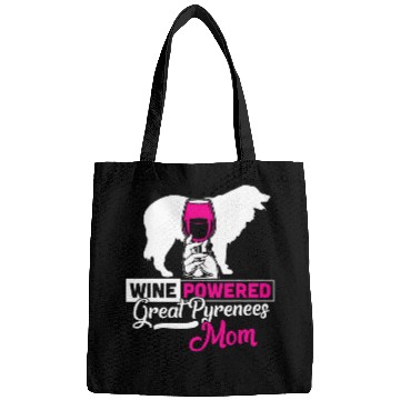 Discover Wines Powered Great Pyrenees Mom Dog Bags
