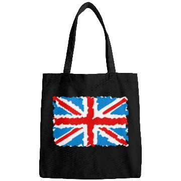 Discover Union Jack UK flag sketch art Bags