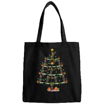 Discover xmass Lighting German Wirehaired Pointer Dog Christmas Tree Bags