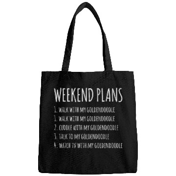 Discover Weekend Plans Goldendoodle Dog Bags