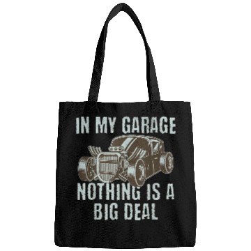 Discover My Garage Mechanic Car Engineer Handyman Positivity Funny Bags