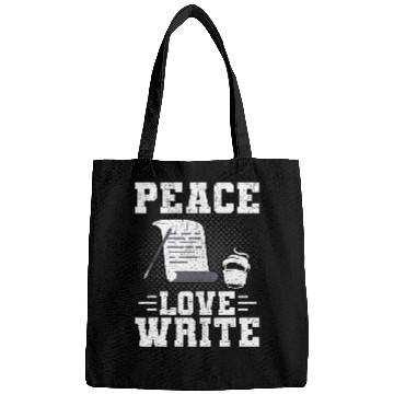 Discover Peace Love Write Writer Author Writing Bags