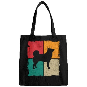 Discover Norwegian Elkhound Retro vintages 70s 80s Style 2 Bags