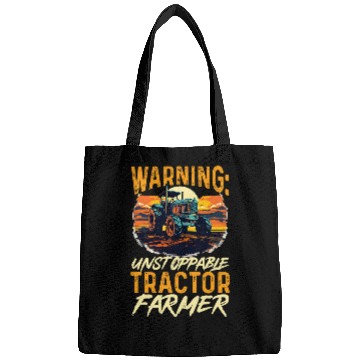 Discover Tractors Farmer 2Warning unstoppable tractor farmer Bags