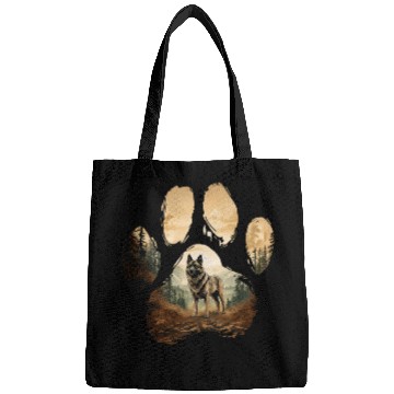 Discover Norwegian Elkhound Mountain Paw Design Dog Mom Dad Bags