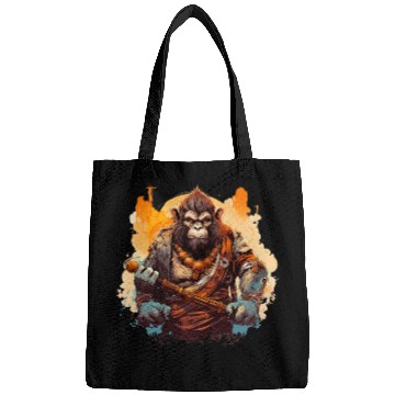 Discover monkey warrior art Creative Imagination Idea Creative Inspir 1 Bags