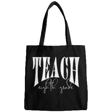 Discover Minimalist Retro TEACH Eighth Grade Growth Mindset Bags