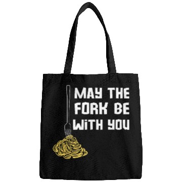 Discover May The Fork Be With You Kitchen Cooking Chef Puns Spaghetti Bags