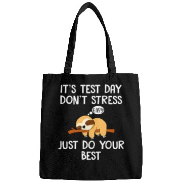 Discover Test Day Sloth Funny School Professor Teacher Testing Squad 1 Bags