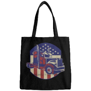Discover american truck driver us trucker semi truck Bags