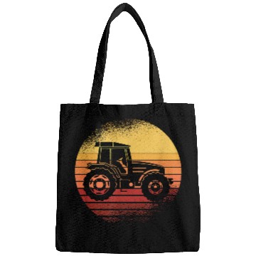 Discover Tractors vintages Tractor Retro Sunset Farmer Bags