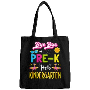 Discover Bye Bye Prek Hello Kindergarten Flamingo Back to School Bags