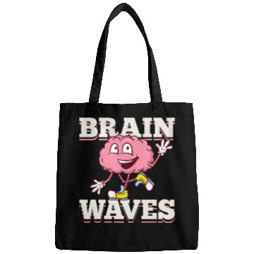 Discover Biology Brain Waves Funny Pun Human Evolution Theory Science Bags