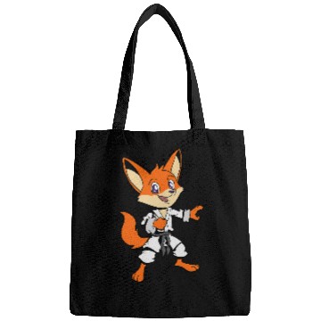 Discover Comic fox does karate Bags